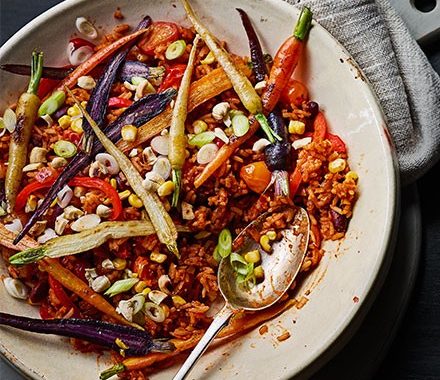 Smoky spiced veggie rice recipe