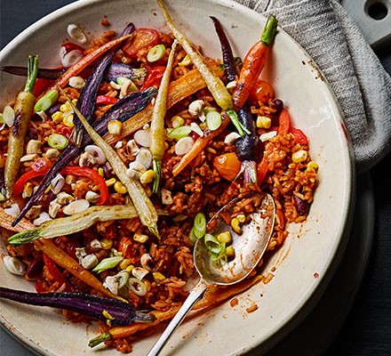 Smoky spiced veggie rice recipe 
