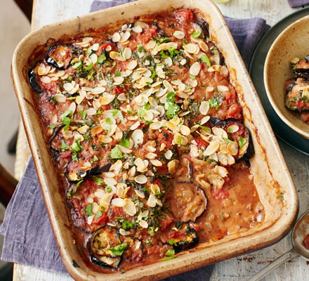 Spiced aubergine bake recipe 
