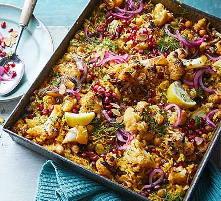 Harissa cauliflower pilaf recipe 