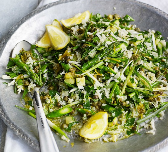 Spring vegetable & cauliflower tabbouleh recipe 