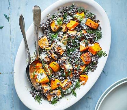 Squash & lentil salad recipe