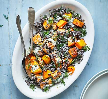 Squash & lentil salad recipe 
