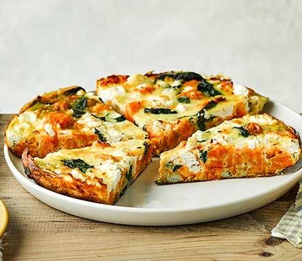 Sweet potato, spinach & feta tortilla recipe