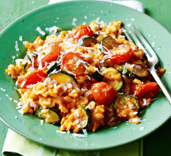 Tomato & courgette risotto recipe 