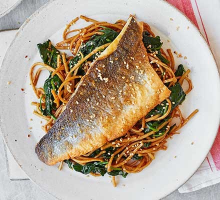 White fish with sesame noodles recipe 