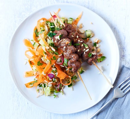 Zingy teriyaki beef skewers recipe 