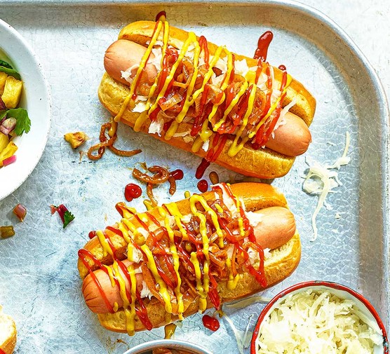 NYC-style hot dogs with street-cart onions recipe 