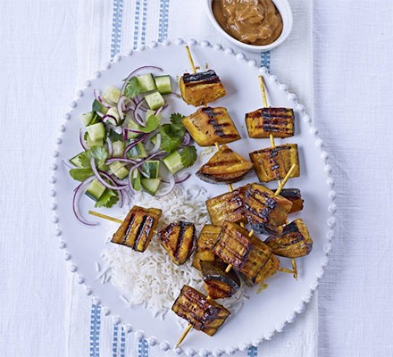 Satay grilled aubergine recipe 