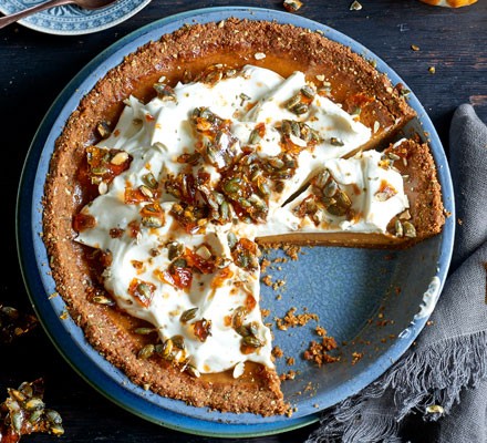 Best ever pumpkin pie with stem ginger cream recipe 