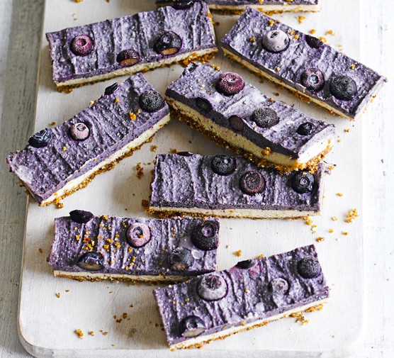 Blueberry & coconut frozen ‘cheesecake’ bars recipe 