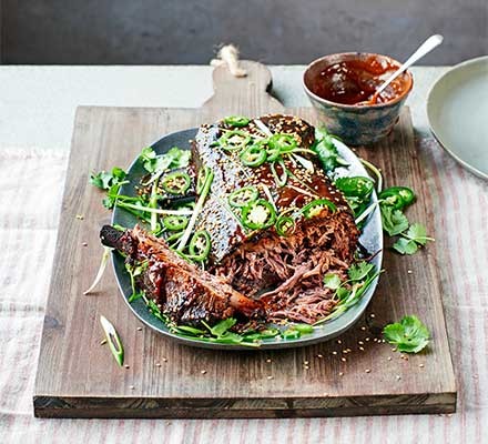 Braised short ribs, spring onion & coriander recipe 