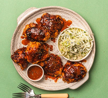 Buffalo chicken & blue cheese slaw recipe 