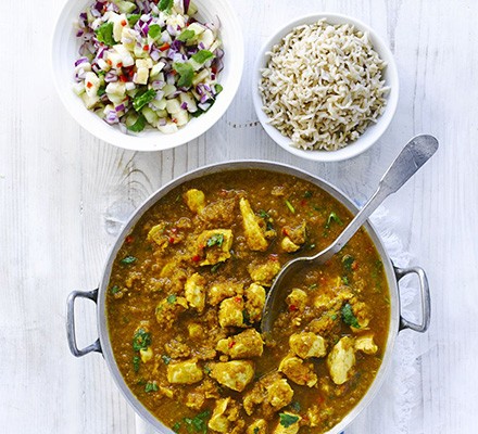 Fragrant spiced chicken with banana sambal recipe 