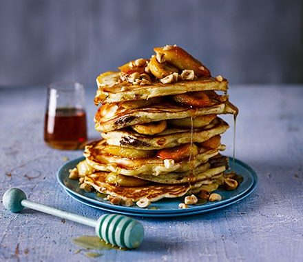 Chocolate-filled pancakes with caramelised banana recipe