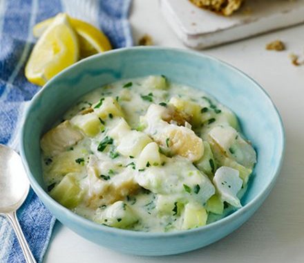 Creamy cod chowder stew recipe