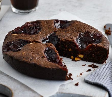 Microwave peanut butter & jam brownies recipe