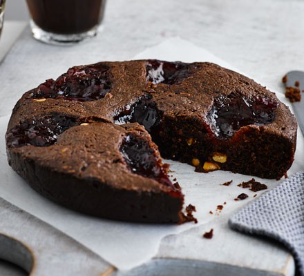 Microwave peanut butter & jam brownies recipe 