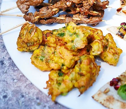 Mini prawn & sweetcorn cakes recipe