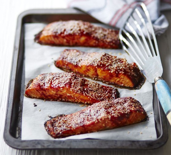 Glazed sesame salmon recipe 