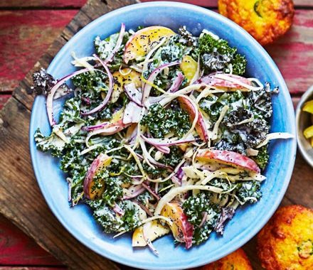 Kale, peach & poppy seed slaw recipe