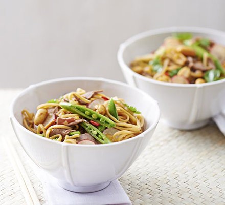 Beef noodle salad with stem ginger dressing recipe 