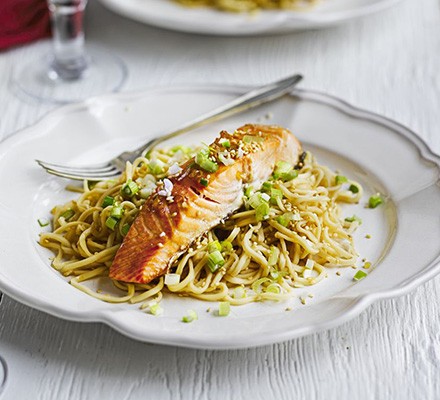 Salmon noodles recipe 