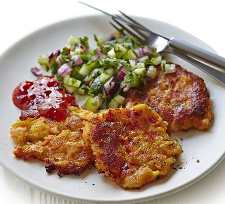 Prawn & sweet potato cakes recipe 