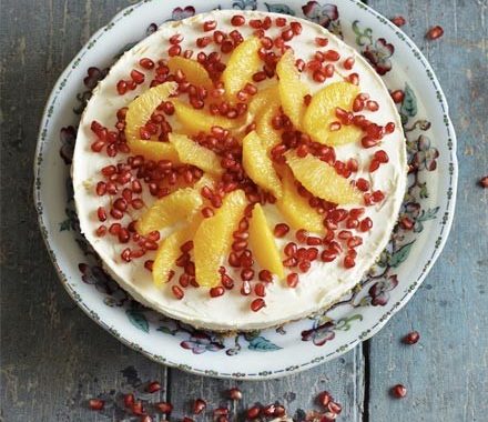 Orange & pomegranate cheesecake recipe