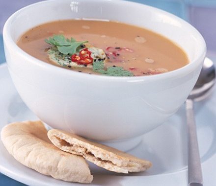 Chickpea soup with coriander & lime recipe