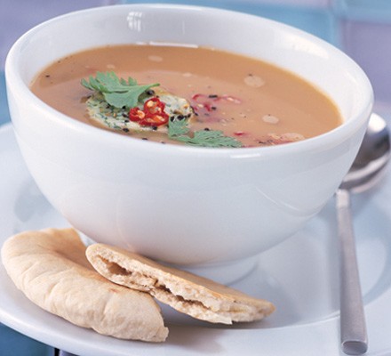 Chickpea soup with coriander & lime recipe 