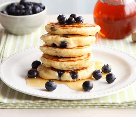 Blueberry & lemon pancakes recipe