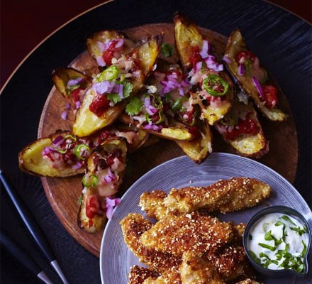 Cheesy chipotle potato skins recipe 