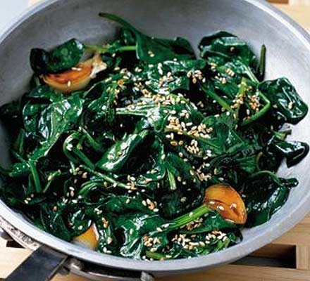 Speedy soy spinach recipe 