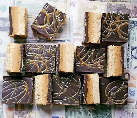 Salted caramel & peanut butter billionaire’s slice recipe