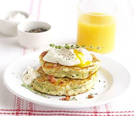 Bacon & parsley hotcakes recipe