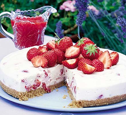 Pink strawberry cheesecake recipe 