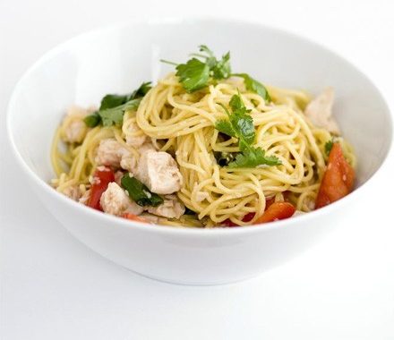 Sweet & sticky chicken noodles recipe