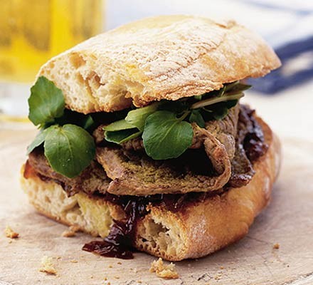 Steak & caramelised onion sandwich recipe 