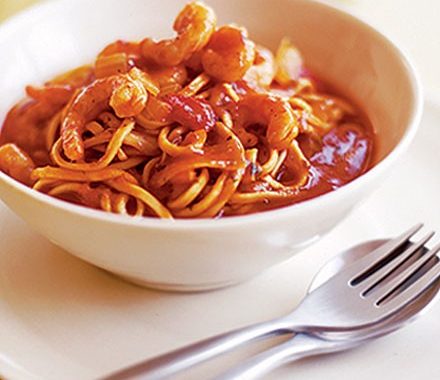 Cheat's chilli prawn noodles recipe