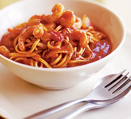 Cheat's chilli prawn noodles recipe 
