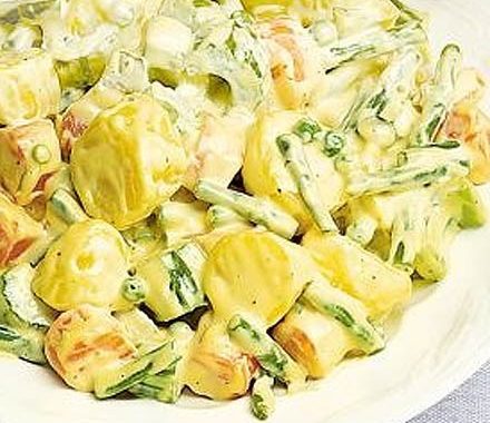 Warm Russian salad recipe