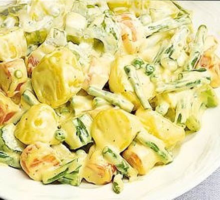 Warm Russian salad recipe 