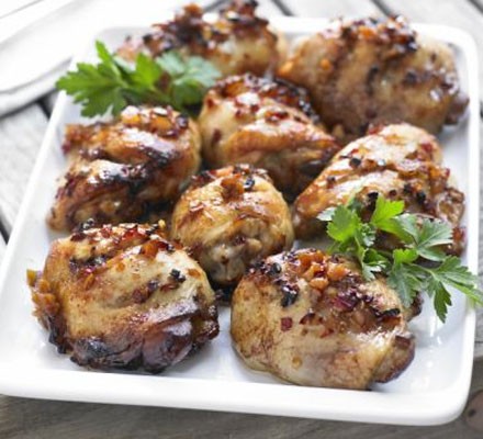 Sticky tamari & honey chicken thighs recipe 