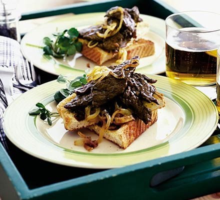 Dad's minute steak with golden onions recipe 
