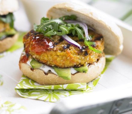 Carrot & sesame burgers recipe