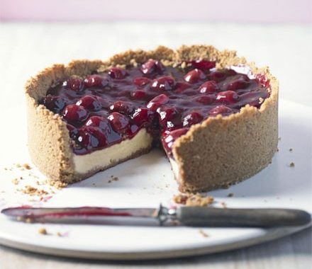 Baked cherry cheesecake recipe