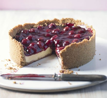 Baked cherry cheesecake recipe 