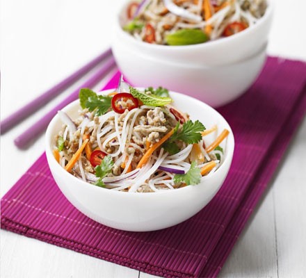Zesty rice noodle salad recipe 