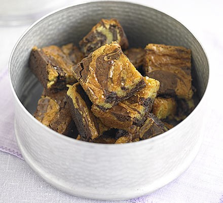 Marbled chocolate brownies recipe 